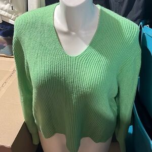 Tahari Large mint green sweater